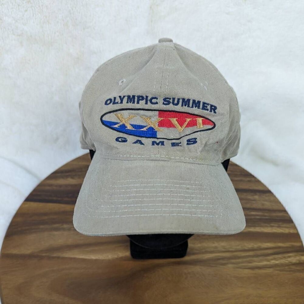 VTG Hanes 1996 Atlanta Summer Olympic Games Adjustable Grey Hat Cap Spell out
